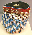 Headdress (Mpaan), Raffia, cotton cloth, cowrie shells, glass beads, Kuba