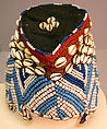 Headdress (Mpaan), Raffia, cotton cloth, cowrie shells, glass beads, Kuba