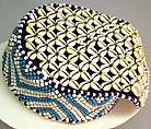 Royal Headdress (Shody), Raffia palm fiber, glass beads, cowries, Kuba