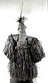 Body Mask, Fiber, sago palm leaves, wood, bamboo, feathers, seeds, paint, Asmat people