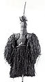 Body Mask, Fiber, sago palm leaves, wood, bamboo, feathers, seeds, paint, Asmat people
