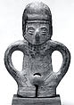 Ceramic Whistle in the Form of a Standing Figure, Ceramic, pigment, Chorrera or Bahia