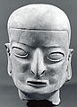 Head, from a Figure, Ceramic, Tolita-Tumaco