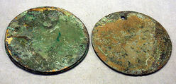 Round Plaque, Copper (hammered), gilt, Vicús
