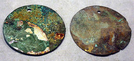Round Plaque, Copper (hammered), gilt, Vicús