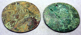 Round Plaque, Copper (hammered), gilt, Vicús