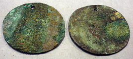 Round Plaque, Copper (hammered), gilt, Vicús