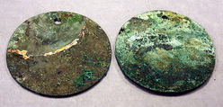 Round Plaque, Copper (hammered), gilt, Vicús