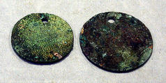 Round Plaque, Copper (hammered), gilt, Vicús
