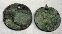 Round Plaque, Copper (hammered), gilt, Vicús