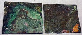 Square Plaque, Copper (hammered), gilt, Vicús
