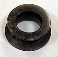 Ear Spool, Obsidian, Mexica (Aztec)