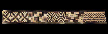 Woman's Ceremonial Underskirt, Barkcloth, raffia fiber, Kuba peoples, Bushoong group