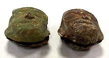 Face Rattle, Copper (hammered), Moche