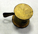 Hammered Silver Miniature Drum, Silver (hammered), gilt (?), Chimú or Chancay
