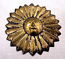 Sun Disk, Silver (hammered), gilt, Colonial
