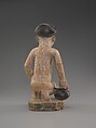 Ancestral Shrine Figure: Kneeling Female with Vessel and Seated Figure, Wood, glass, black paint, kaolin, Kongo peoples, Yombe group