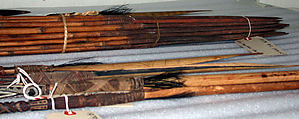Arrow, Bamboo, wood, fiber, Asmat people