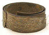 Bark Belt (Titi Bae [?]), Bark, paint, Kerewa people 
