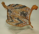 Openweave Cap with Tassels, Cotton, Peruvian