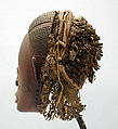 Pwo (female) mask, Chokwe artist, Wood, plant fiber, pigment, fur, metal, Chokwe peoples