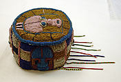 Crown (Orikogbofo), Cotton fabric, cotton threads, vegetable fiber threads, and glass beads., Yoruba peoples, Ekiti group (?)