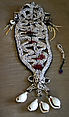Headdress and Nose Ornament, Shell, fiber, trade yarn, Middle Sepik