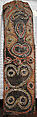 Painting from a Ceremonial House Ceiling, Abwiyeti, Wanyi, Sago palm spathe, paint, Kwoma