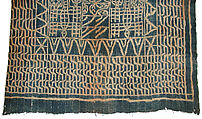 Royal Display Cloth (Ndop), Cotton, indigo dye, Cameroon