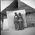 Two Women in Front of a Thatch-Roof House, Oumar Ka Senegalese
