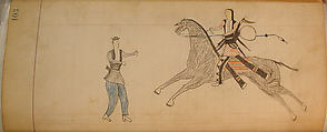 Maffet Ledger: Drawing, Graphite, watercolor, and crayon on paper, Southern and Northern Cheyenne