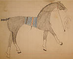 Maffet Ledger: Drawing, Graphite, watercolor, and crayon on paper, Southern and Northern Cheyenne