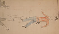 Maffet Ledger Drawing, Graphite, watercolor, and crayon on paper, Southern and Northern Cheyenne