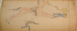 Maffet Ledger: Drawing, Graphite, watercolor, and crayon on paper, Southern and Northern Cheyenne
