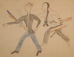 Maffet Ledger: Drawing, Graphite, watercolor, and crayon on paper, Southern and Northern Cheyenne