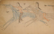 Maffet Ledger: Drawing, Graphite, watercolor, and crayon on paper, Southern and Northern Cheyenne