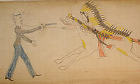 Maffet Ledger: Drawing, Graphite, watercolor, and crayon on paper, Southern and Northern Cheyenne