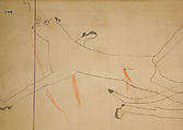 Maffet Ledger: Wounded Mountain Lions, Graphite, watercolor, and crayon on paper, Southern and Northern Cheyenne