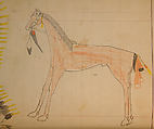 Maffet Ledger: Drawing, Graphite, watercolor, and crayon on paper, Southern and Northern Cheyenne