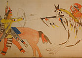 Maffet Ledger: Drawing, Graphite, watercolor, and crayon on paper, Southern and Northern Cheyenne