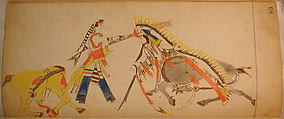 Maffet Ledger: Drawing, Graphite, watercolor, and crayon on paper, Southern and Northern Cheyenne