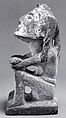 Seated Male Deity (?), Stone, stucco, Mexica (Aztec)