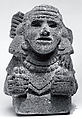 Seated Female Deity, Basalt, pigment, Mexica (Aztec)