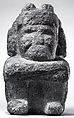 Seated Male Deity, Stone, stucco, Mexica (Aztec)