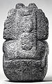 Seated Male Deity, Stone, stucco, Mexica (Aztec)