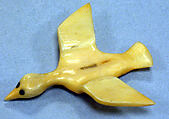 Ivory Bird, Ivory, pigment, Inuit