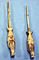 Hairpin with Seal Figure, Ivory (walrus), pigment, Inuit
