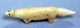 Walrus Ivory Fox, Ivory (walrus), pigment, Inuit