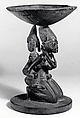 Ifa Divination Vessel: Mother and Child Caryatid (Agere Ifa), Wood, beads, Yoruba peoples