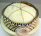 Prestige Cap (Laket mishiing), Raffia palm fiber, cowrie shells, glass beads, Kuba peoples